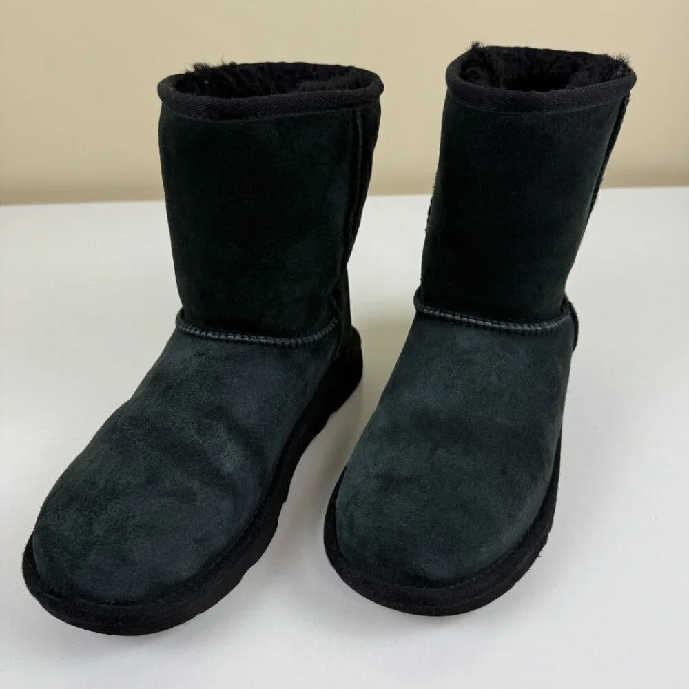 EUC UGG Classic Black Short Boots S/N 1017703K